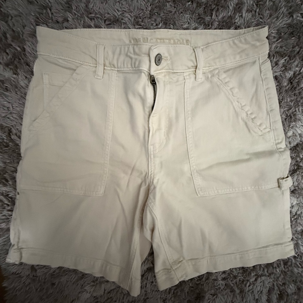Women's Cream Mom Shorts